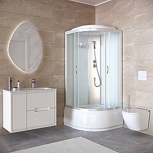 Душевая кабина Taliente TA-8080M 800х80 стекло рифленое купить в интернет-магазине Sanbest