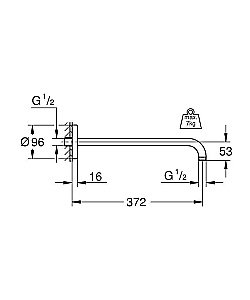 Душевой кронштейн Grohe Rainshower 28982000 купить в интернет-магазине сантехники Sanbest