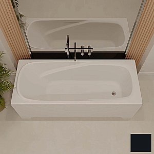 Ванна из искусственного камня Veconi Fresca FRS17075B 170х75 черная купить в интернет-магазине Sanbest