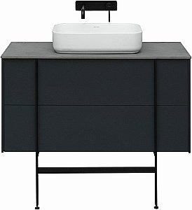 Тумба с раковиной Allen Brau Reality 100 1.32007.AM антрацит матовый для ванной в интернет-магазине Sanbest