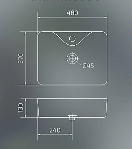 Раковина накладная Gid 48 Mnc606 54461 бежевый мрамор купить в интернет-магазине Sanbest