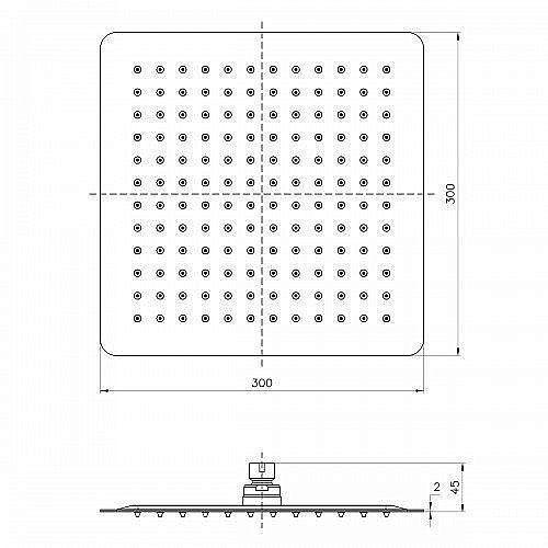 Верхний душ Lemark LM9488S купить в интернет-магазине сантехники Sanbest