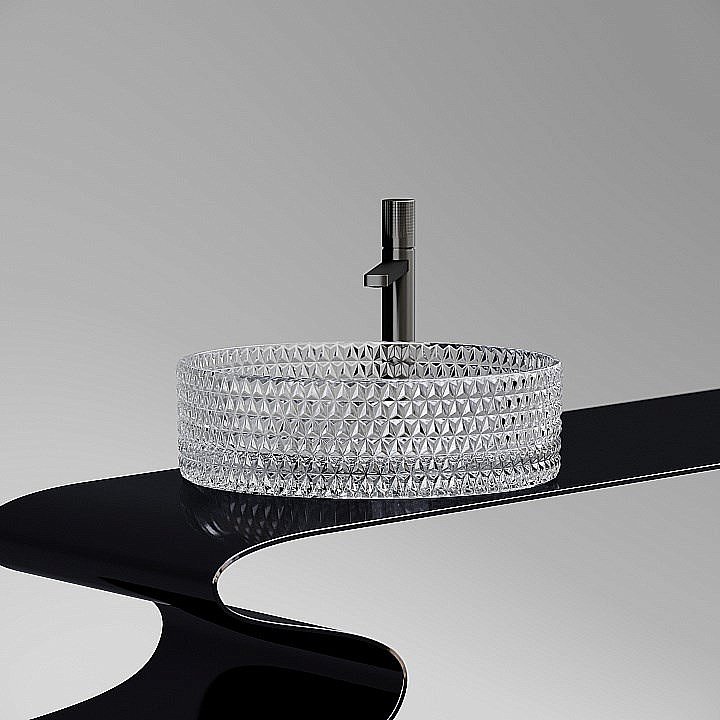 Раковина Ceramica Nova Cristal 36 CN6062 прозрачная купить в интернет-магазине Sanbest