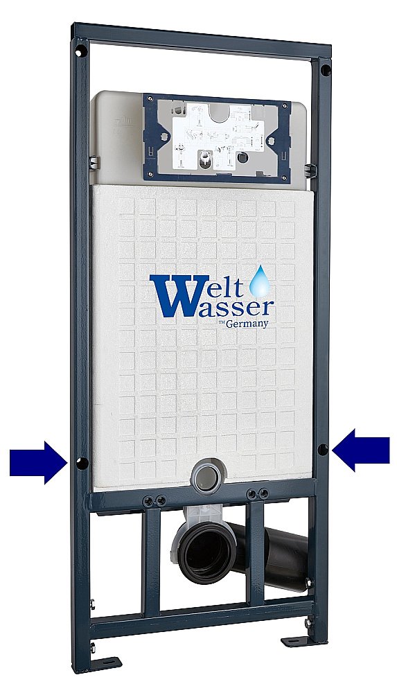 Унитаз с инсталляцией WeltWasser MARBERG 507 + KEHLBACH 004 GL-WT + MAR 507 RD MT-BL купить в интернет-магазине Sanbest