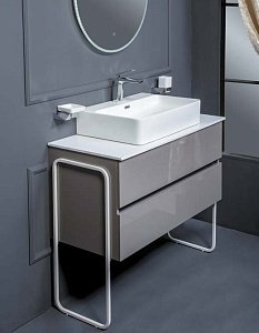 Мебель для ванной Armadi Art Vallessi 80 со столешницей антрацит глянец для ванной в интернет-магазине Sanbest
