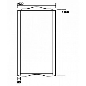 Зеркало Kerasan Retro 731330 bi mat 63 белое в ванную от интернет-магазине сантехники Sanbest