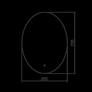 Зеркало с подсветкой ART&MAX CARRARA AM-Car-570-770-DS-F в ванную от интернет-магазине сантехники Sanbest