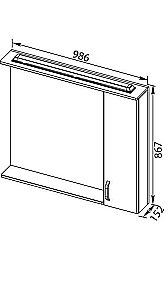 Зеркало Aquanet Глория 100 в ванную от интернет-магазине сантехники Sanbest