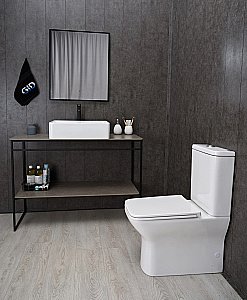 Раковина накладная Gid Geometrico 52 N9104 51236 белая купить в интернет-магазине Sanbest