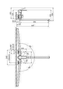 Смеситель для ванны Cersanit BRASKO 64091 купить в интернет-магазине сантехники Sanbest