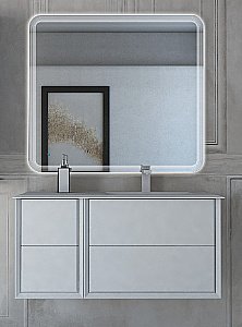 Тумба с раковиной Cezares BELLAGIO 100 с ящиками/Bianco Opaco для ванной в интернет-магазине Sanbest