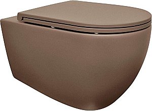 Унитаз подвесной Isvea Infinity 10NF02001SV-2H коричневый матовый, безободковый купить в интернет-магазине Sanbest