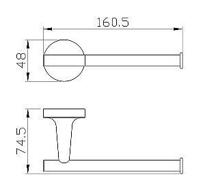 Держатель для туалетной бумаги без крышки WONZON & WOGHAND SIMPLE, Брашированное золото (WW-6516-BG) купить в интернет-магазине сантехники Sanbest