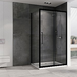 Душевой уголок ABBER Schwarzer Diamant AG30170BH-S85B 170х85 стекло прозрачное/профиль черный купить в интернет-магазине Sanbest