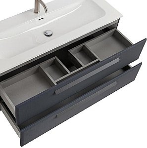 Тумба с раковиной Cezares ECO-CER-N 120 ECO-CER-N-1200-2C-SO-GR-P графит для ванной в интернет-магазине Sanbest