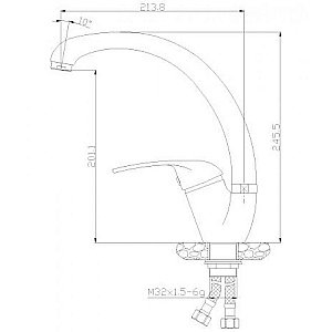 Смеситель для кухни Rossinka Y Y40-23U купить в интернет-магазине сантехники Sanbest