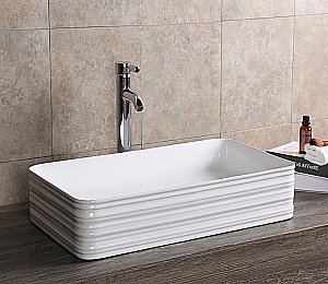 Раковина накладная Ceramalux N 67 W1531 белая купить в интернет-магазине Sanbest