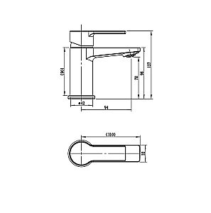 Смеситель для раковины Rush Madeira MA3245-11 хром купить в интернет-магазине сантехники Sanbest