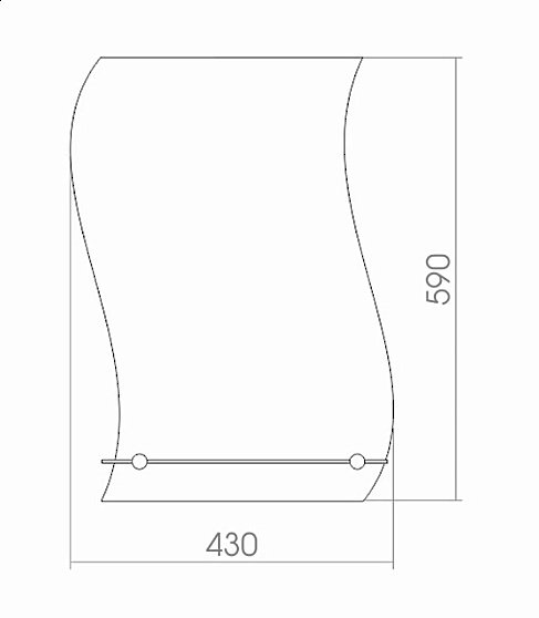 Зеркало MIXLINE Волна 525473 43 в ванную от интернет-магазине сантехники Sanbest