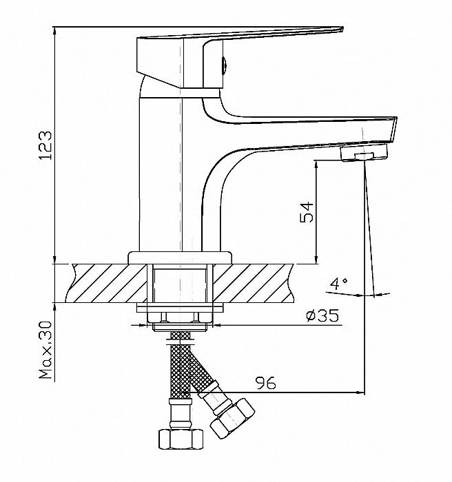 Смеситель для раковины Orange Loop M26-021cr хром купить в интернет-магазине сантехники Sanbest