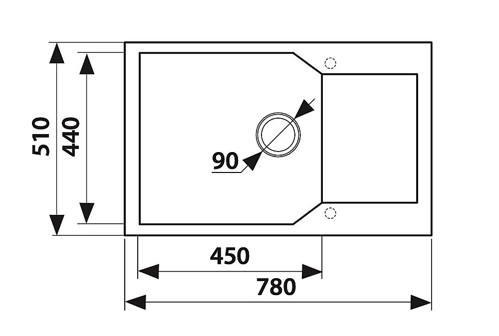 Мойка кухонная Kaiser KMM-5178 BS черный мрамор купить в интернет-магазине сантехники Sanbest