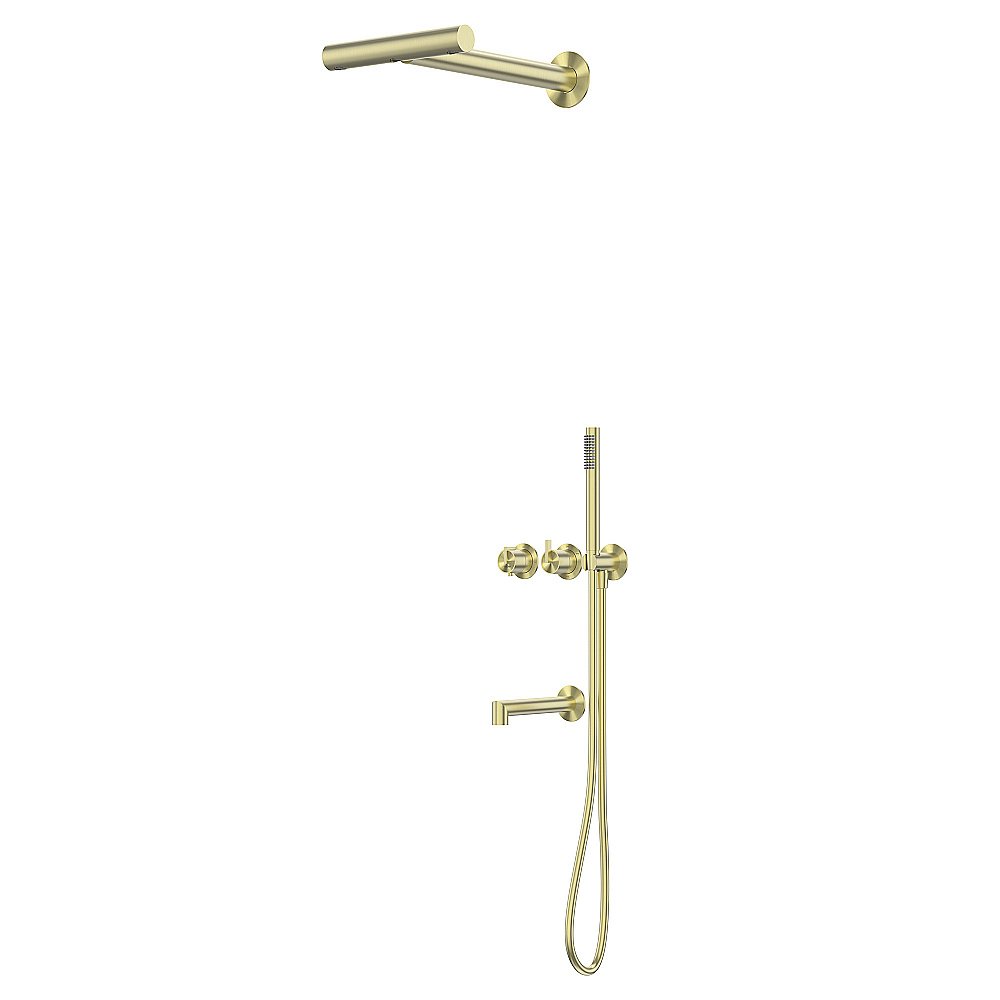 Душевая система Abber Perfekte 316 AF8A50BG брашированное золото купить в интернет-магазине сантехники Sanbest
