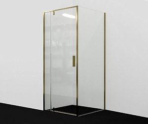 Душевой уголок WasserKRAFT Aisch 55P19 100х100 стекло прозрачное/профиль золото купить в интернет-магазине Sanbest