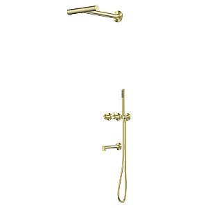 Душевая система Abber Perfekte 316 AF8A50BG брашированное золото купить в интернет-магазине сантехники Sanbest
