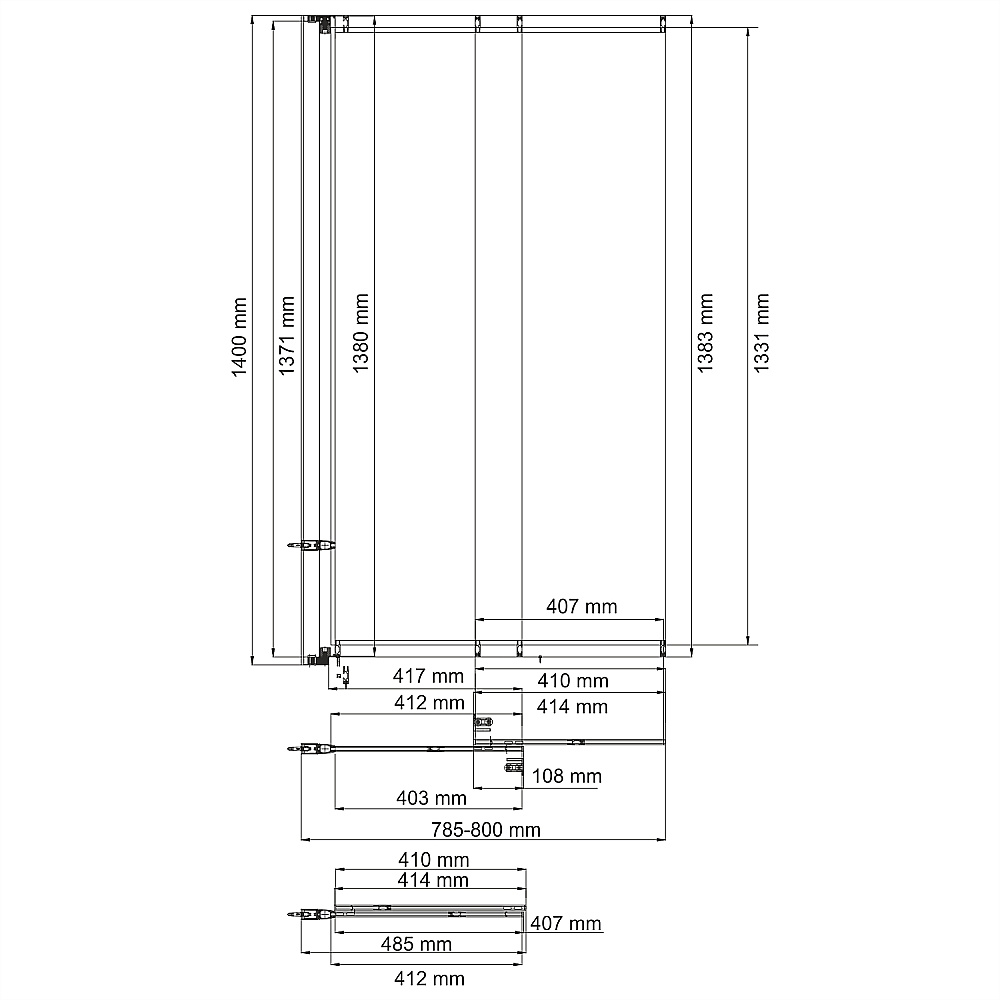 Шторка для ванны с фиксатором WasserKraft Schunter 82S02-80 Fixed 80 стекло прозрачное/профиль матовое золото купить в интернет-магазине Sanbest