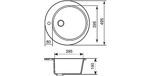 Мойка кухонная MIXLINE ML-GM13 525084 песочный купить в интернет-магазине сантехники Sanbest