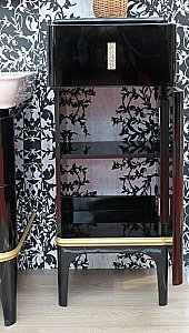 Шкаф BelBagno Prado 1100 черный глянцевый для ванной в интернет-магазине сантехники Sanbest