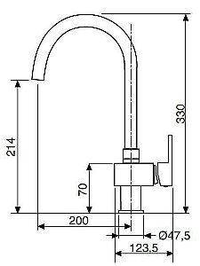 Смеситель для раковины Cezares Unika LSM1-A-NOP-W0 купить в интернет-магазине сантехники Sanbest
