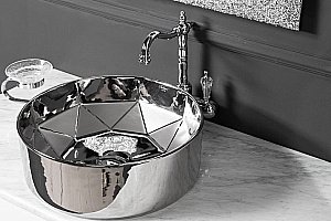 Раковина Armadi Art NeoArt ГРАНЬ 40 865 серебро купить в интернет-магазине Sanbest