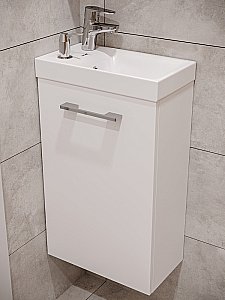 Мебель для ванной Cersanit LARA 40 со смесителем и дозатором, белая для ванной в интернет-магазине Sanbest