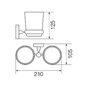 Стакан Veragio Bonjour VR.BNR-7842.BR купить в интернет-магазине сантехники Sanbest