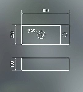 Раковина подвесная Gid Suspendido 44 N9260 61123 белая купить в интернет-магазине Sanbest