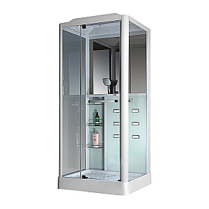 Душевая кабина Loranto Selak CS 126 90х100 прозрачное стекло/профиль белый купить в интернет-магазине Sanbest
