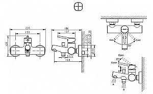 Смеситель для ванны Bravat Palace F6172217BM-01-RUS купить в интернет-магазине сантехники Sanbest