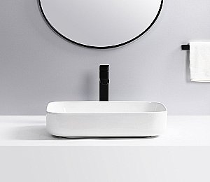 Раковина накладная Ceramalux N 50 9391 белая купить в интернет-магазине Sanbest