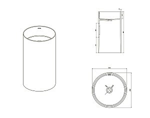 Раковина напольная NT Bagno Siena 45 NT609 белая матовая купить в интернет-магазине Sanbest