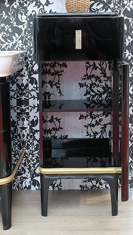 Шкаф BelBagno Prado 1100 черный глянцевый для ванной в интернет-магазине сантехники Sanbest