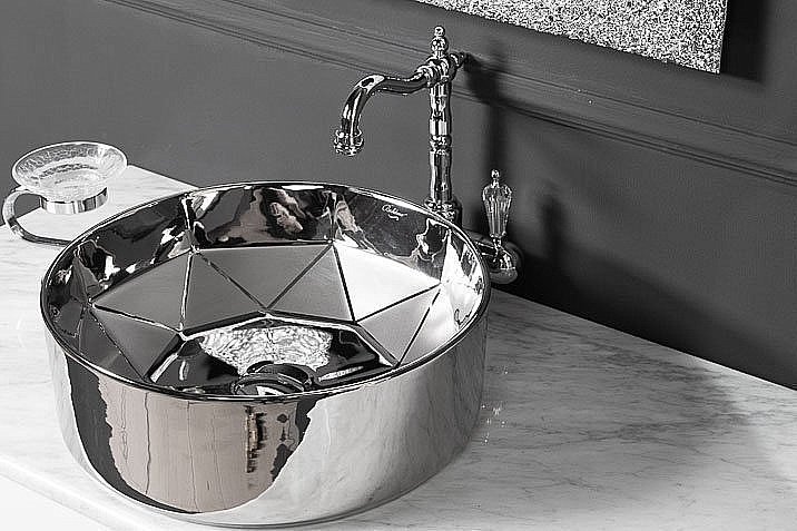 Раковина Armadi Art NeoArt ГРАНЬ 40 865 серебро купить в интернет-магазине Sanbest