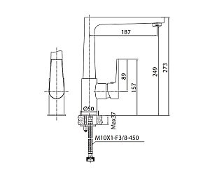 Смеситель для кухни Creavit Sharp SR8500S черный матовый купить в интернет-магазине сантехники Sanbest