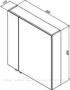 Зеркальный шкаф Aquanet Алвита 80 белый купить в интернет-магазине сантехники Sanbest
