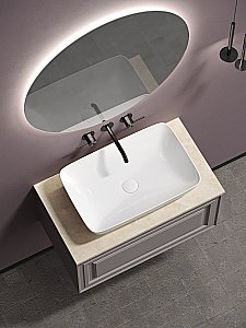 Тумба с раковиной Sancos Very 80 со столешницей, Doha Soft для ванной в интернет-магазине Sanbest