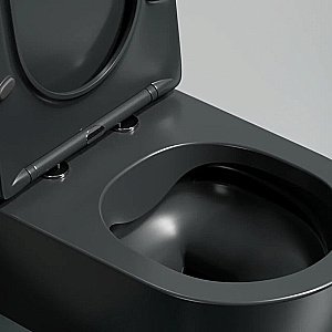 Унитаз подвесной Ceramica Nova Modena CN6063MDH безободковый, с крышкой микролифт, антрацит темный матовый купить в интернет-магазине Sanbest