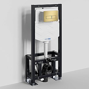 Инсталляция для унитаза WasserKraft Dill 61TLT.010.ME.MG03 с кнопкой матовое золото купить в интернет-магазине сантехники Sanbest