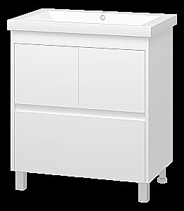 Тумба с раковиной Misty Алиса - 75 Э-Али01075-0112Я белая для ванной в интернет-магазине Sanbest