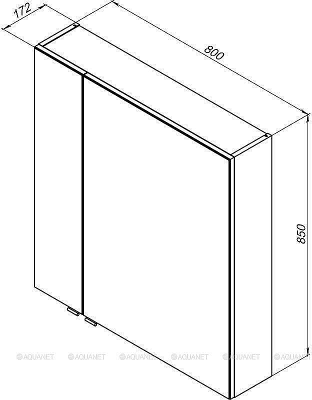 Зеркальный шкаф Aquanet Алвита 80 белый купить в интернет-магазине сантехники Sanbest