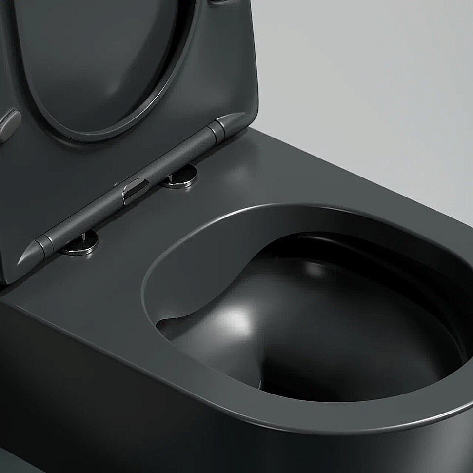 Унитаз подвесной Ceramica Nova Modena CN6063MDH безободковый, с крышкой микролифт, антрацит темный матовый купить в интернет-магазине Sanbest
